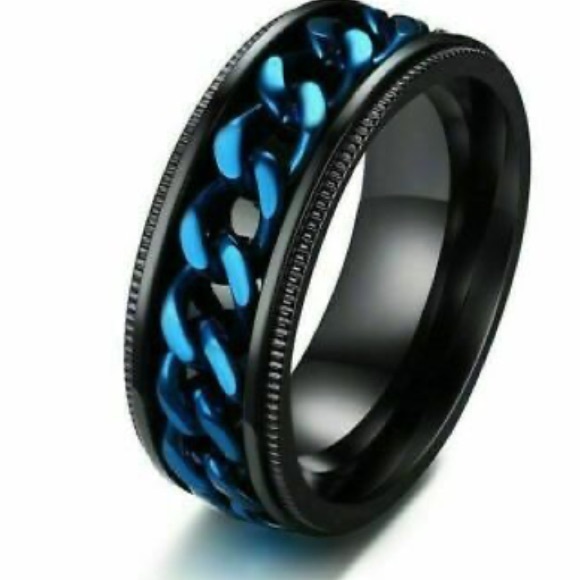 👑Men 8MM wide titanium steel ring - Picture 6 of 8